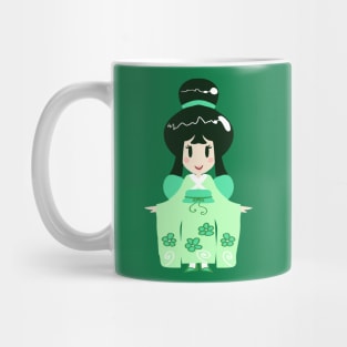 Green Kimono Girl Mug